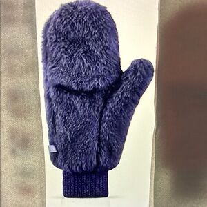 🆕Navy Blur Faux Fur Mittens